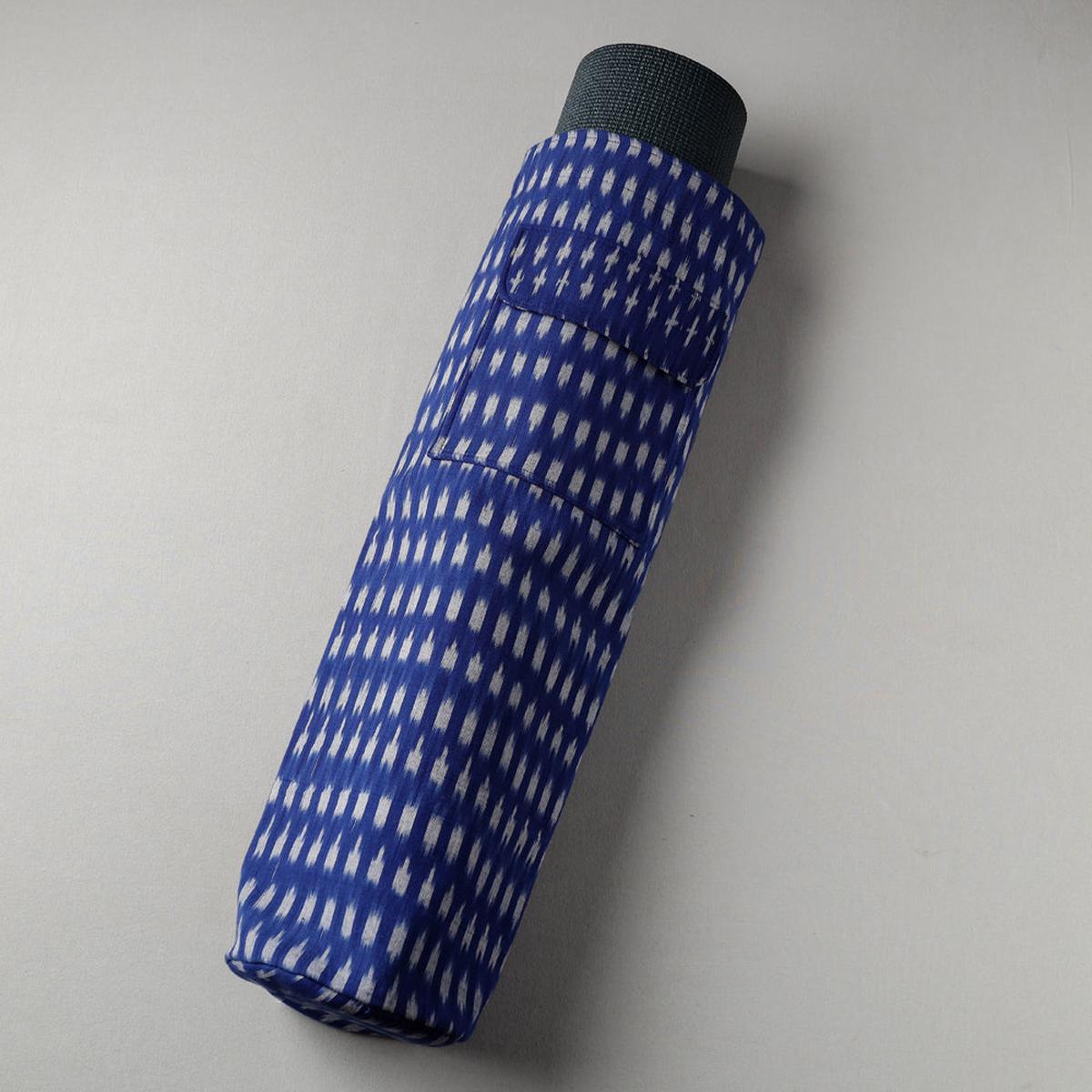Blue - Pochampally Ikat Cotton Yoga Mat Bag