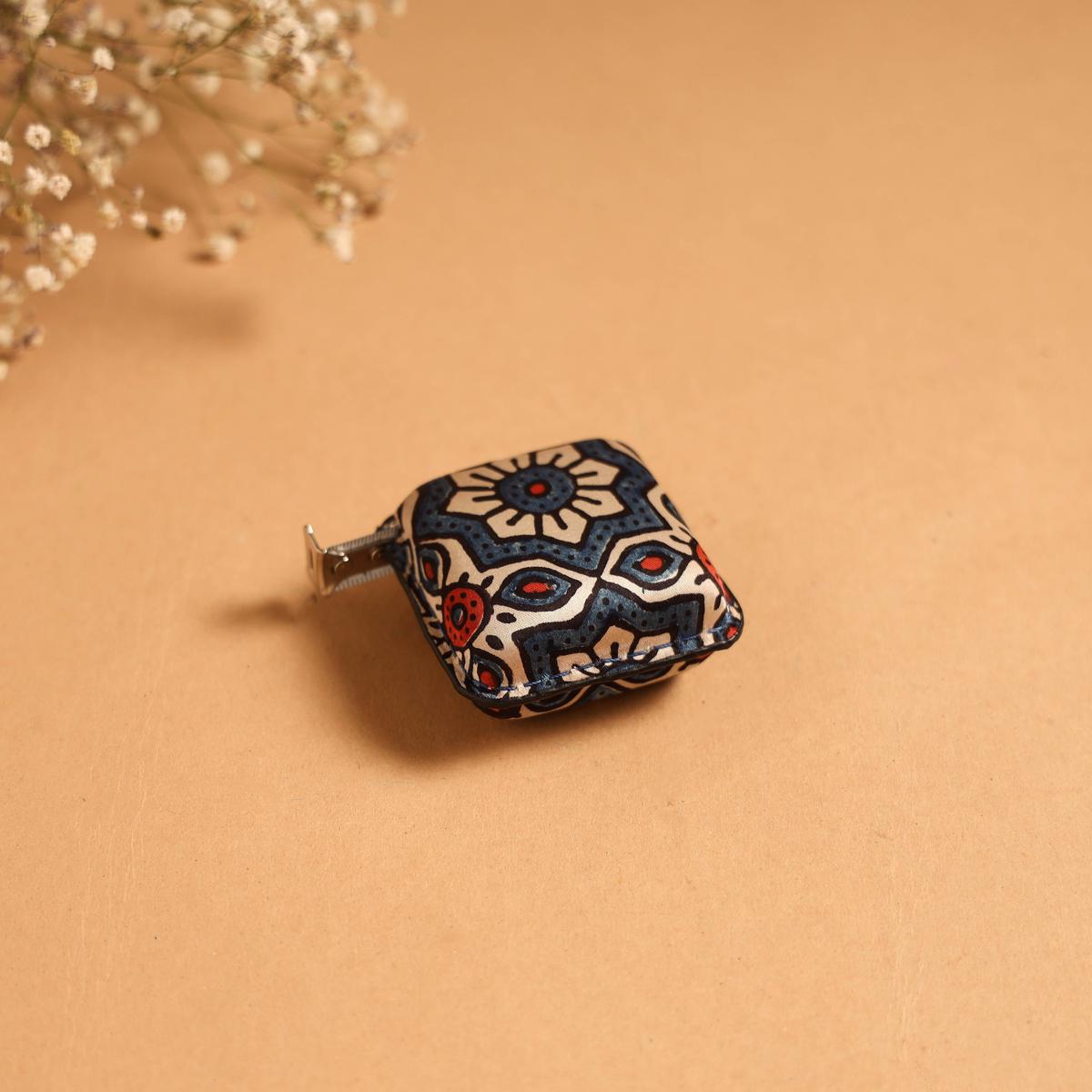 Blue - Ajrakh Block Printed Multipurpose Measuring Tape 13