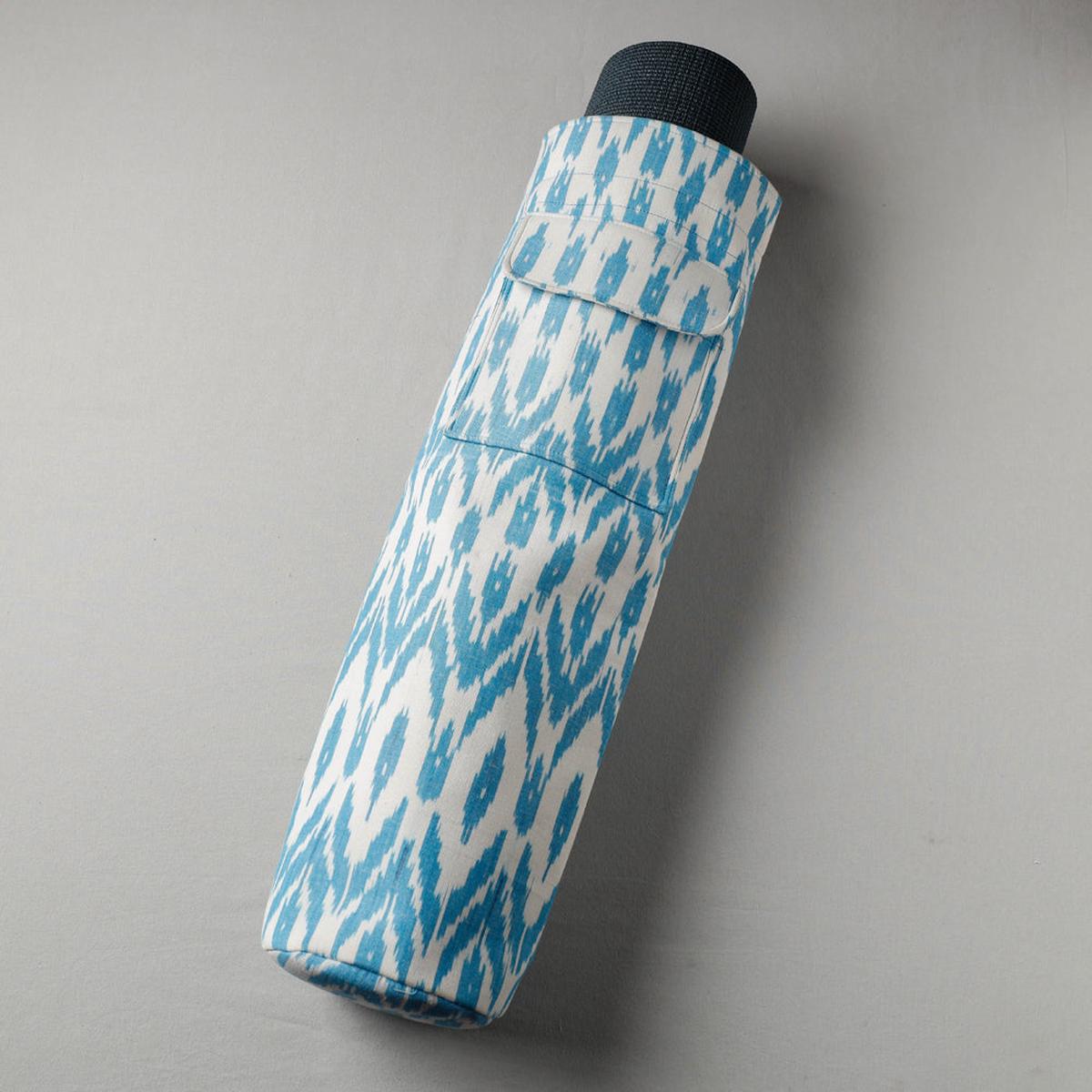 Blue - Pochampally Ikat Weave Yoga Mat Bag 06