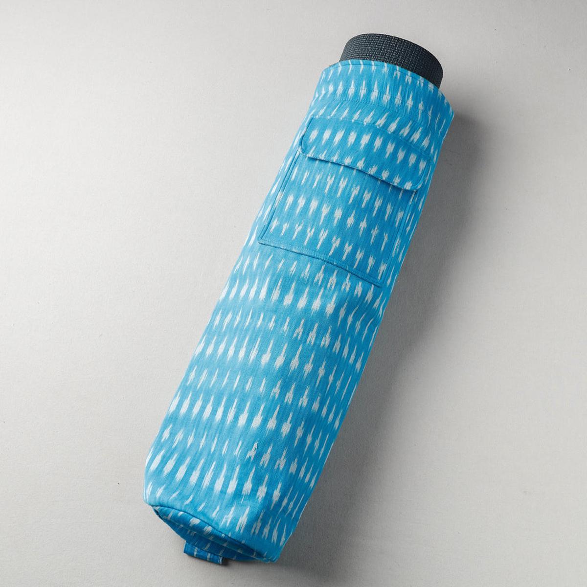 Blue - Pochampally Ikat Weave Yoga Mat Bag 02