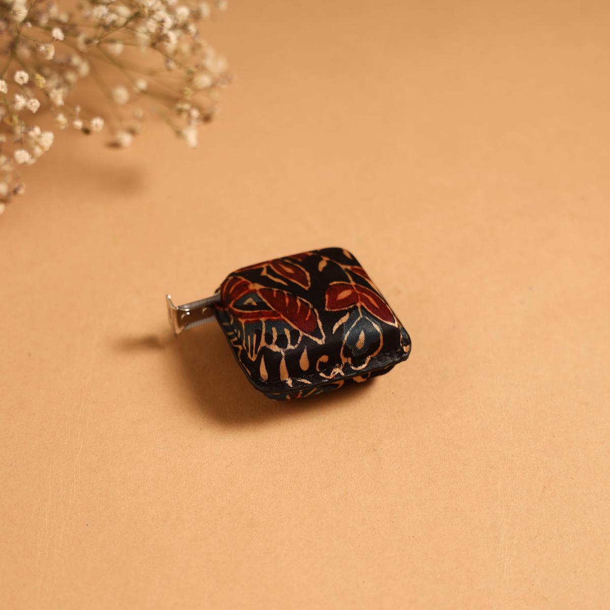 Black - Ajrakh Block Printed Multipurpose Measuring Tape 15