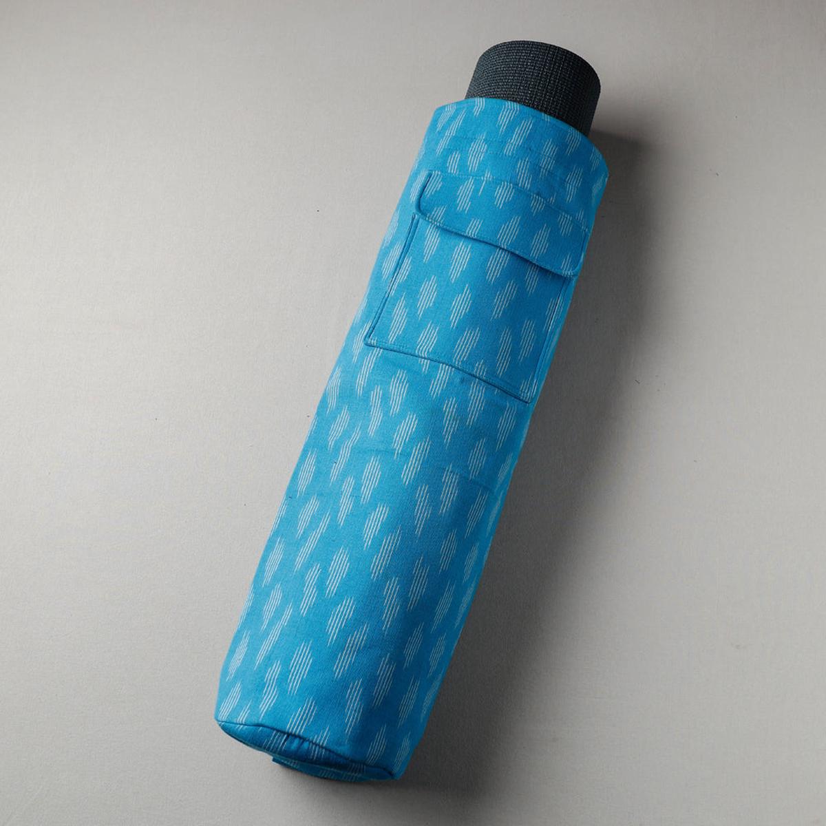 Blue - Pochampally Ikat Weave Yoga Mat Bag 25