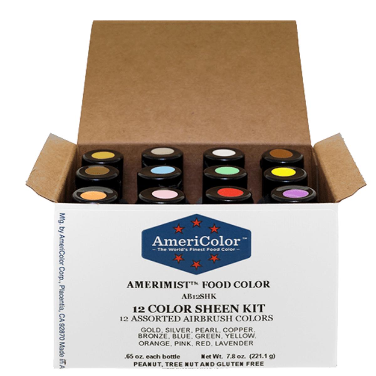 .65 oz AmeriMist 12 Color Sheen Airbrush Kit